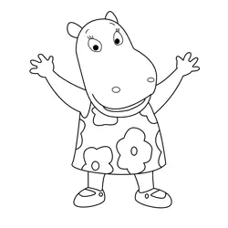 Tasha Arms Up The Backyardigans Free Coloring Page for Kids