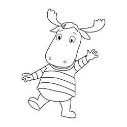 Tyrone Waving The Backyardigans Free Coloring Page for Kids