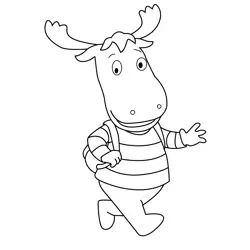 Tyrone With Backpack The Backyardigans Coloring Page