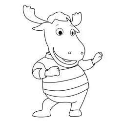 Tyrone the Moose The Backyardigans Free Coloring Page for Kids