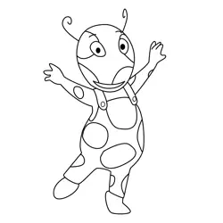 Uniqua Dancing The Backyardigans Free Coloring Page for Kids