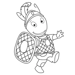 Uniqua Dressed As Knight The Backyardigans Free Coloring Page for Kids