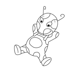 Uniqua Lying In Bed Of Flowers The Backyardigans Coloring Page