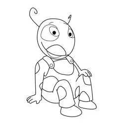 Uniqua Sitting The Backyardigans Free Coloring Page for Kids