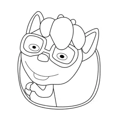 Emmy Emblem The Dibidogs Free Coloring Page for Kids