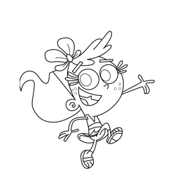 Chloe Carmichae Happy Fairly Odd Parents Coloring Page For Kids - Free 