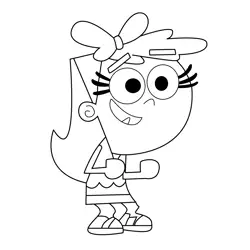 Chloe The Fairly OddParents Free Coloring Page for Kids