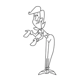 Mrs T The Fairly OddParents Free Coloring Page for Kids