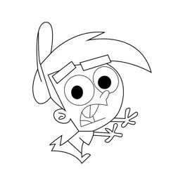 Timmy Turner Running The Fairly OddParents Coloring Page