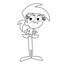 Vick The Fairly OddParents Free Coloring Page for Kids