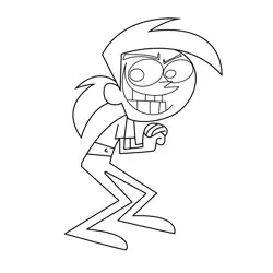 Vicky the Baby The Fairly OddParents Coloring Page