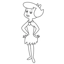 Betty Rubble The Flintstones Coloring Page