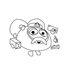 Postman Spider The Hive Free Coloring Page for Kids