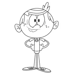 Lincoln 3 The Loud House Free Coloring Page for Kids
