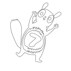 Humpty Doo Number 7 The Numtums Free Coloring Page for Kids