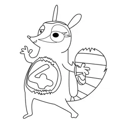 Number 4 The Numtums Coloring Page