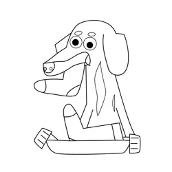 The Pets Factor Dog Eating Sock Free Coloring Page for Kids