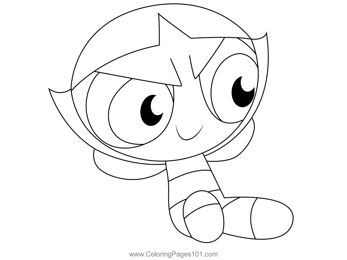 Powerpuff Girls 1 Coloring Page for Kids - Free The Powerpuff Girls ...