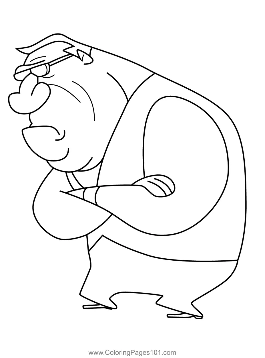 Boss The Ren & Stimpy Show Coloring Page for Kids - Free The Ren ...