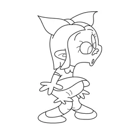 Little Girl The Ren & Stimpy Show Coloring Page