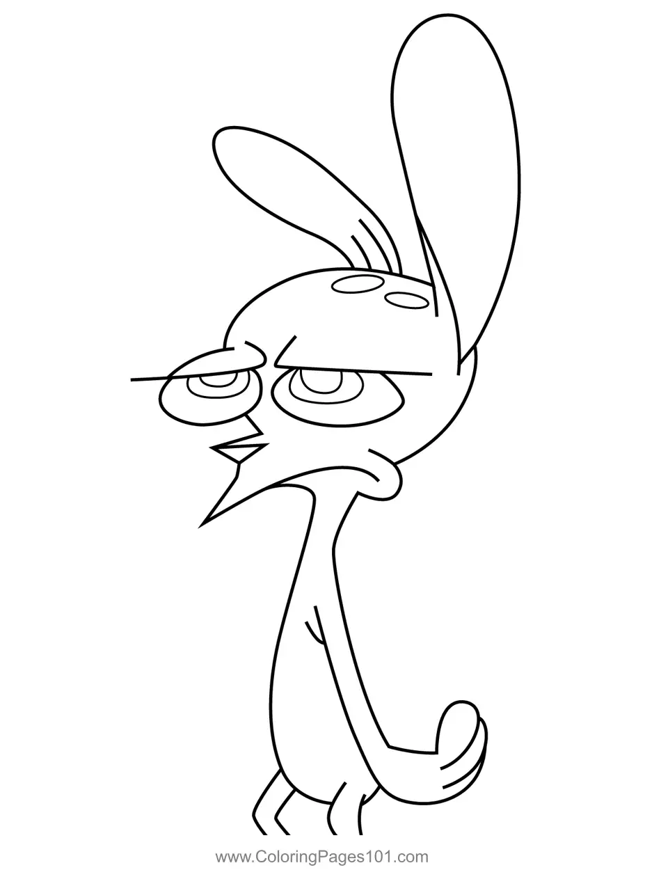 Ren Höek Tired The Ren & Stimpy Show Coloring Page for Kids - Free The ...