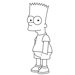 Bart Simpson 2 The Simpsons Coloring Page