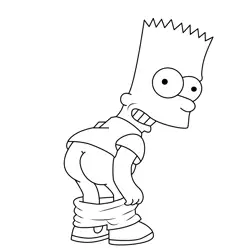 Bart Simpson 4 The Simpsons Coloring Page