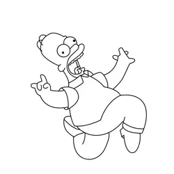 Homer Simpson 1 The Simpsons Free Coloring Page for Kids