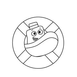 Toot the Tiny Tugboat 4 Coloring Page