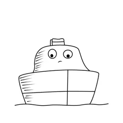 Toot the Tiny Tugboat 9 Free Coloring Page for Kids