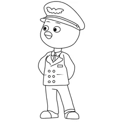 Captain Gander Top Wing Free Coloring Page for Kids