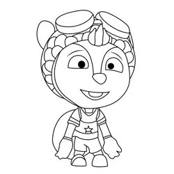 Shirley Squirrely Top Wing Coloring Page