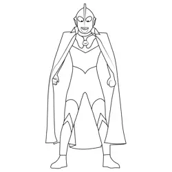 Ultraman 4 Ultraman Free Coloring Page for Kids