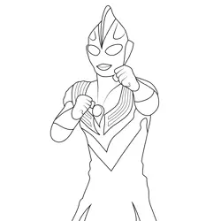 Ultraman Tiga 2 Ultraman Free Coloring Page for Kids