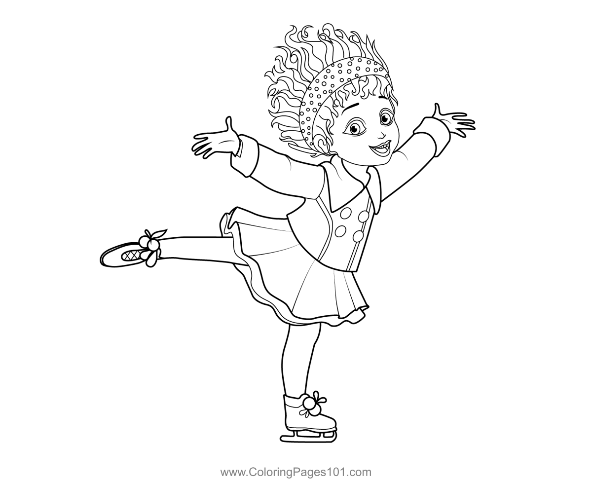 Nancy Ice Skater Extraordinaire Fancy Nancy Clancy Coloring Page for ...