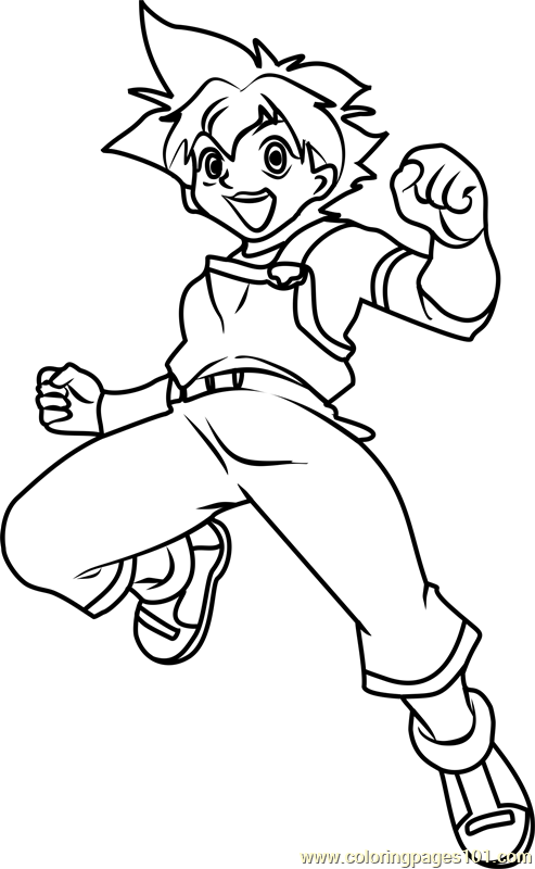 Max Tate Beyblade Coloring Page for Kids - Free Beyblade Printable