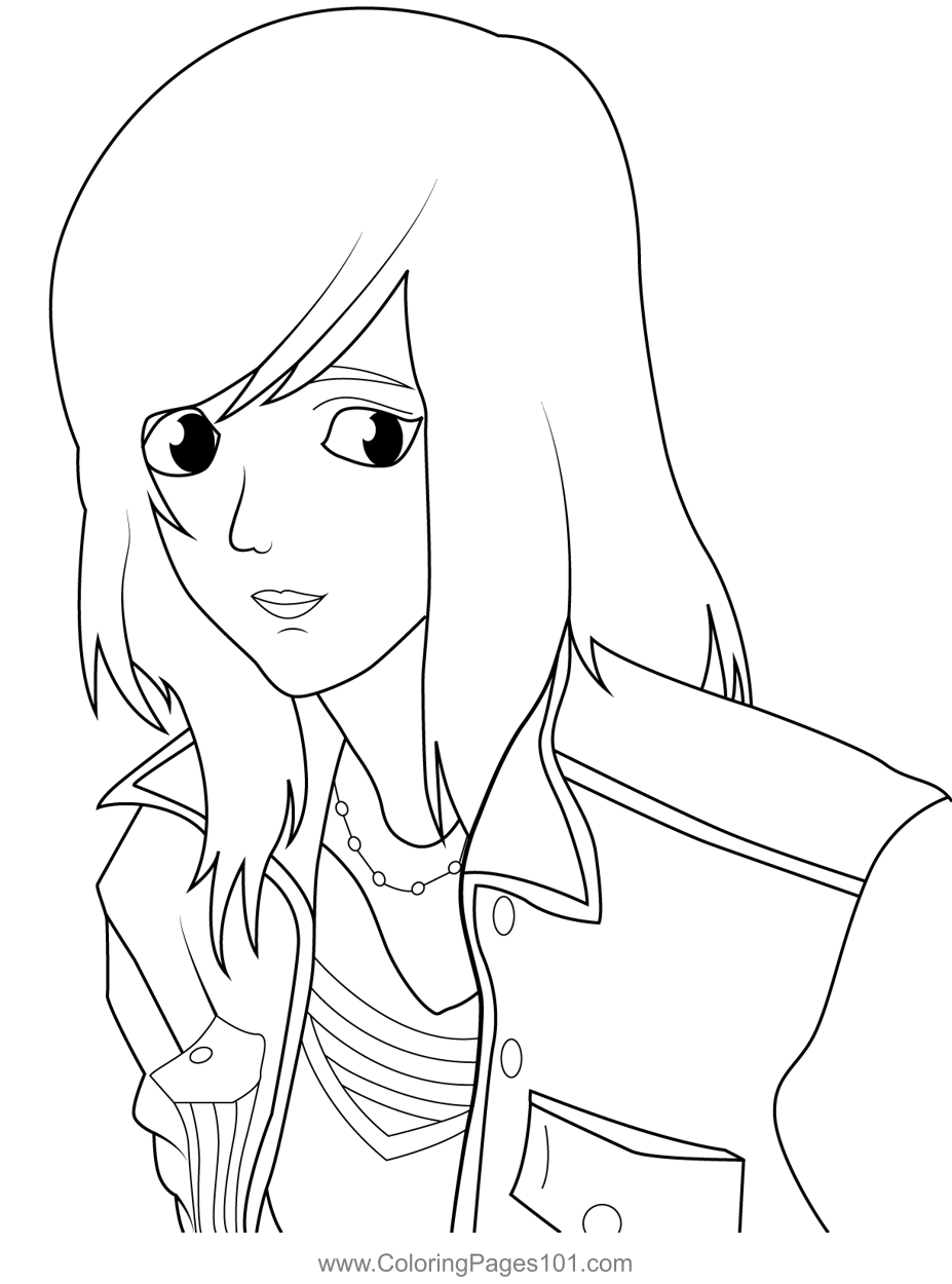 Hurt Anime Girl by Gabriela Gogonea coloring page | Free Printable Coloring  Pages