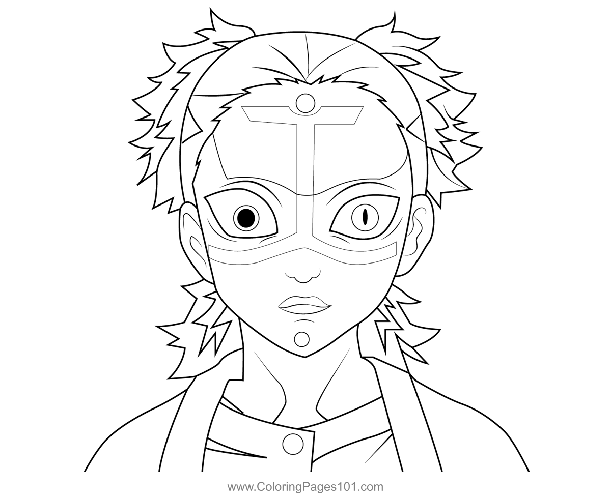 Kamanue Demon Slayer Coloring Page for Kids - Free Demon Slayer ...