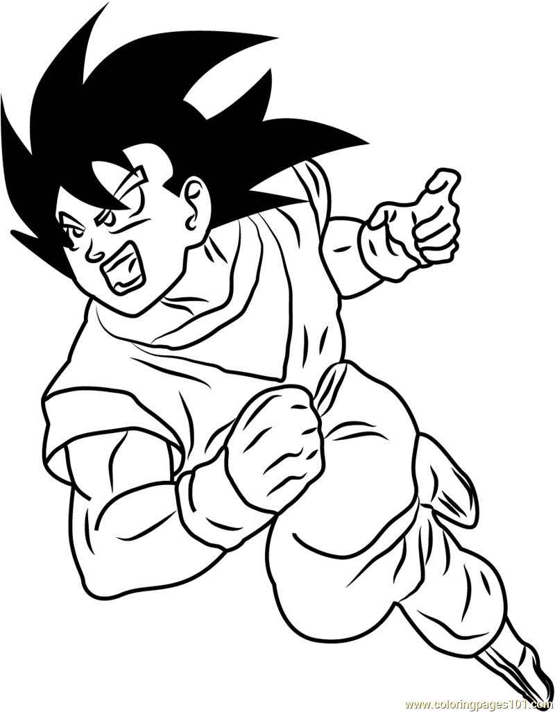 Dragon Ball Z Coloring Page For Kids Free Dragon Ball Z Printable Coloring Pages Online For Kids Coloringpages101 Com Coloring Pages For Kids