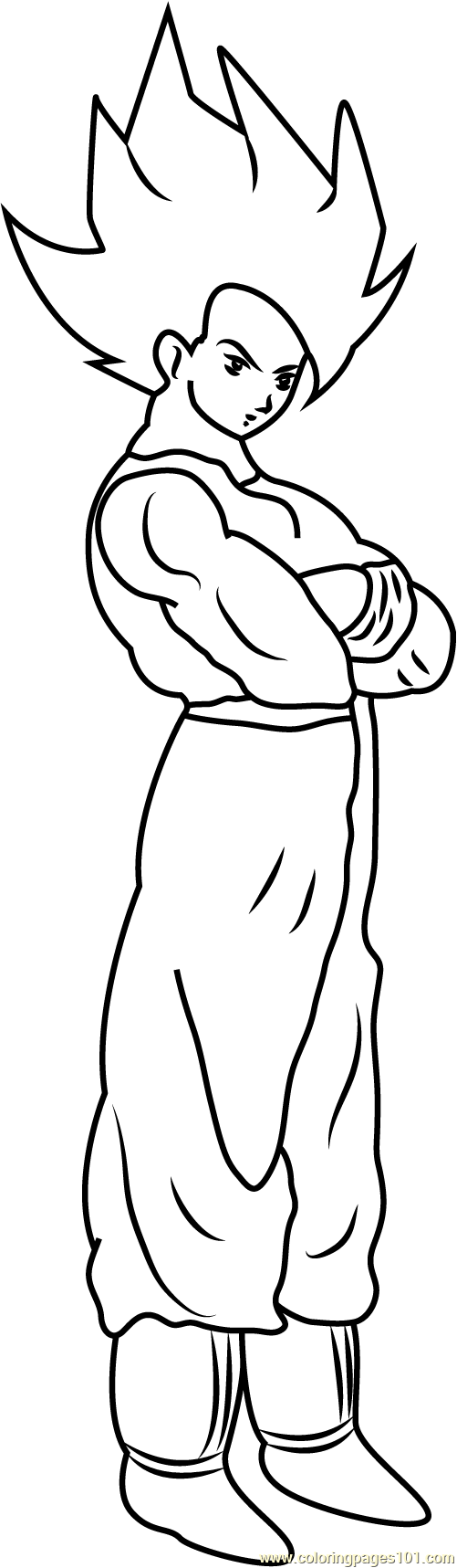 Dragon Ball Z Gogeta Coloring Pages - Free Printable for Kids