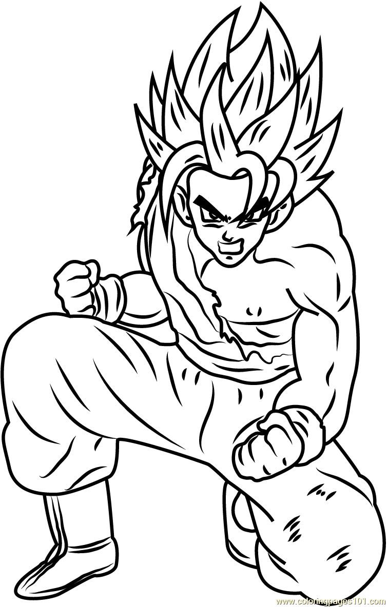 Download Son Goku Dragon Ball Z Coloring Page For Kids Free Dragon Ball Z Printable Coloring Pages Online For Kids Coloringpages101 Com Coloring Pages For Kids