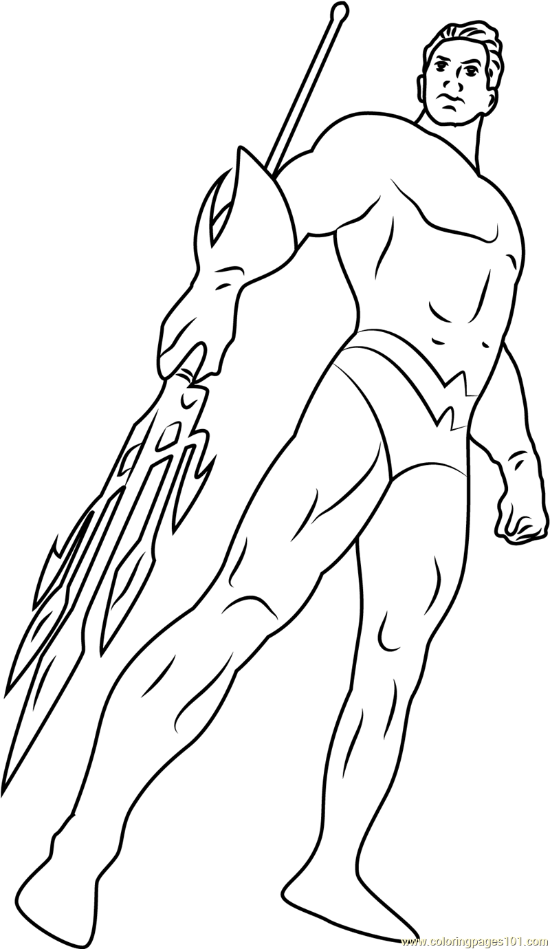 Aquaman issue the new Coloring Page for Kids - Free Aquaman Printable