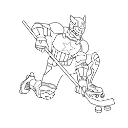 Captain America Skating Free Coloring Page for Kids