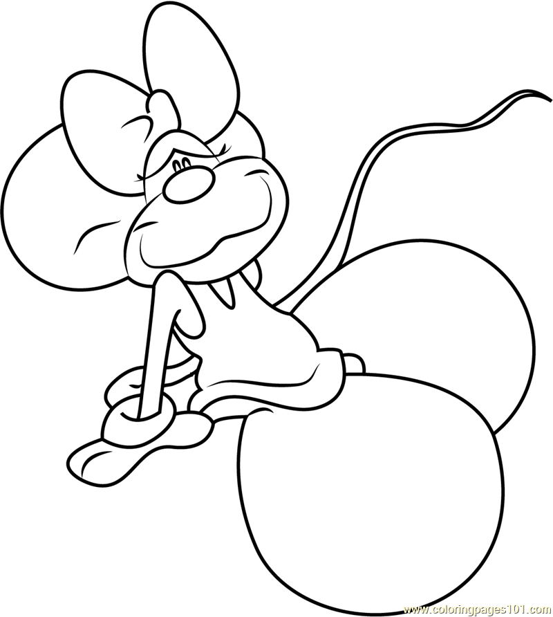 Diddlina Mouse Coloring Page for Kids - Free Diddlina Printable