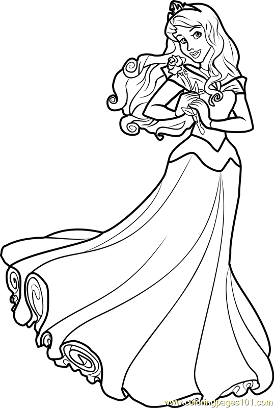 Princess Aurora Coloring Page For Kids Free Disney Princesses Printable Coloring Pages Online For Kids Coloringpages101 Com Coloring Pages For Kids