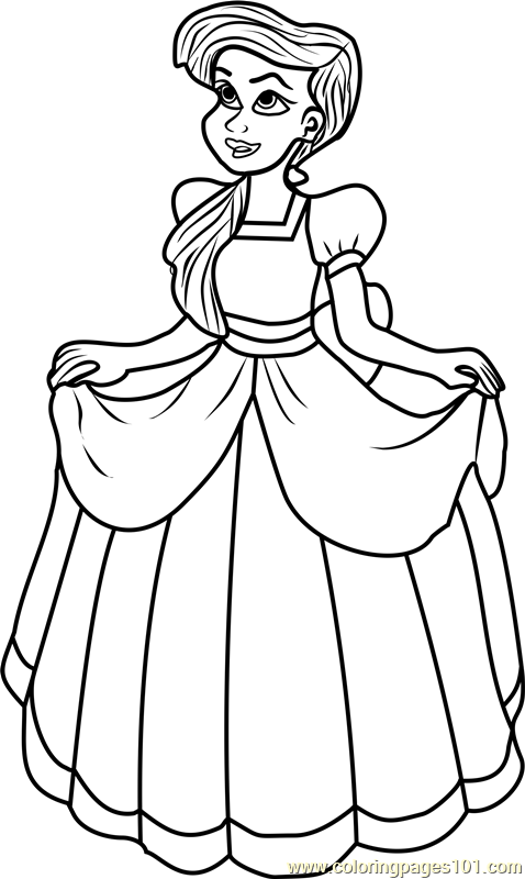 Princess Melody Coloring Page for Kids - Free Disney Princesses