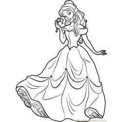 61  Princess Belle Coloring Pages  HD