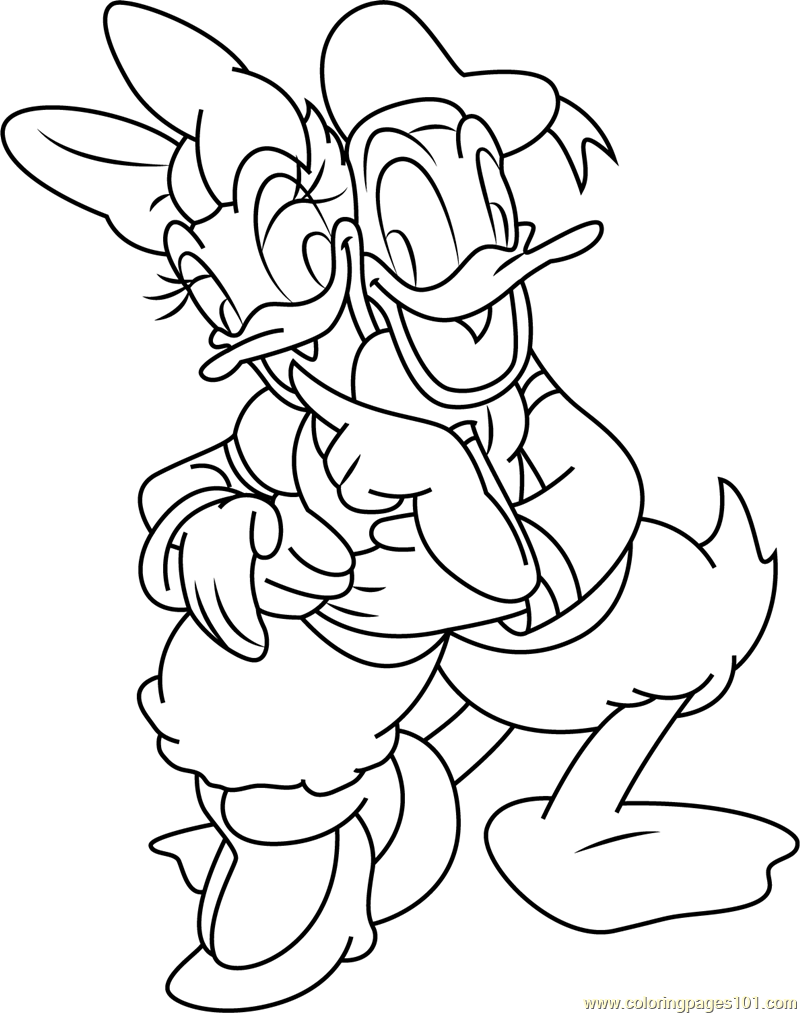 donald daisy duck coloring pages