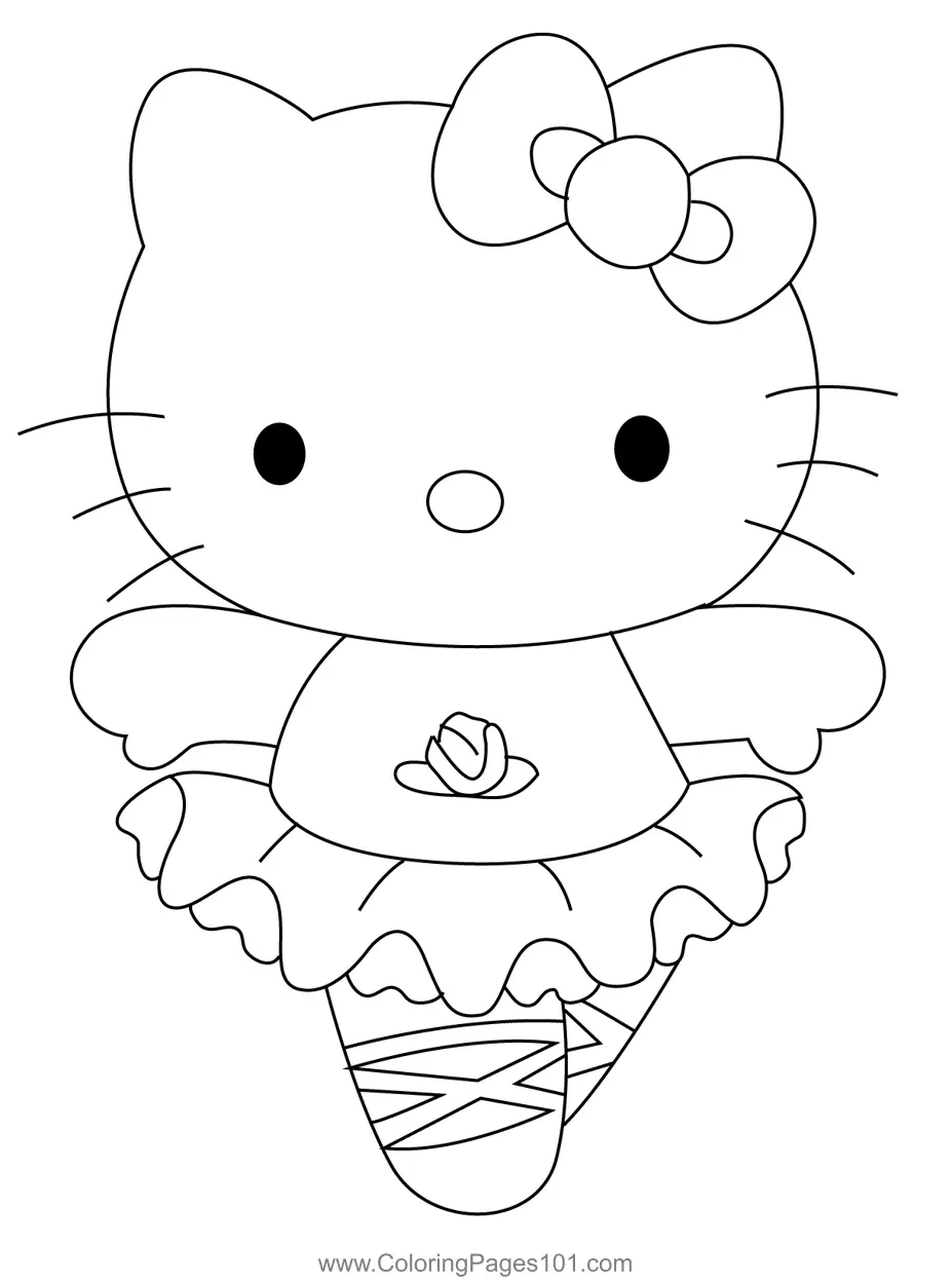 Hello Kitty Coloring Page For Kids Free Hello Kitty Printable