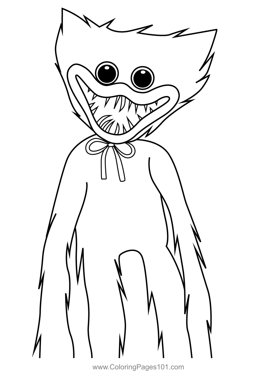 Huggy Wuggy Coloring Page for Kids Free Huggy Wuggy Printable
